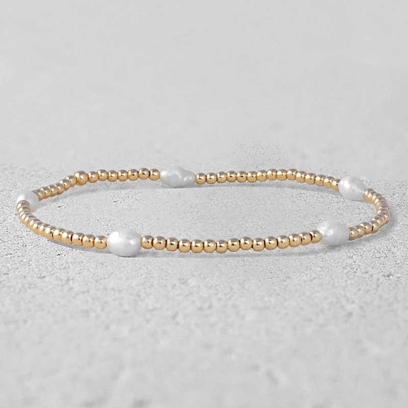 Women's gift bangles-Mya Pearl Bracelet