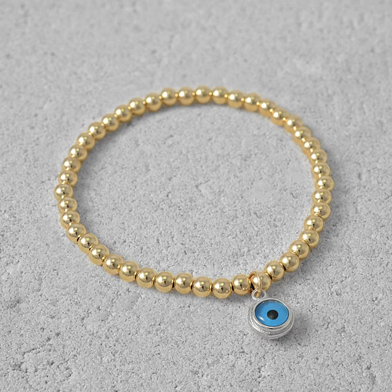 Women's modern design bangles-Ariel Turquoise Evil Eye Bracelet