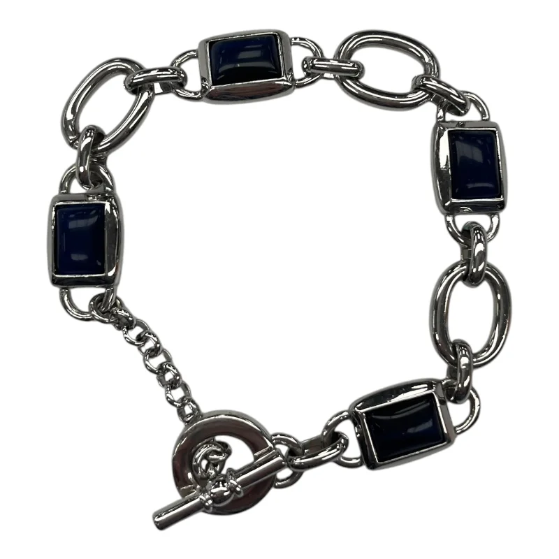 Luxury women's bangles-Bracelet Chain By Clothes Mentor In Blue & Silver